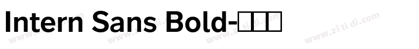 Intern Sans Bold字体转换